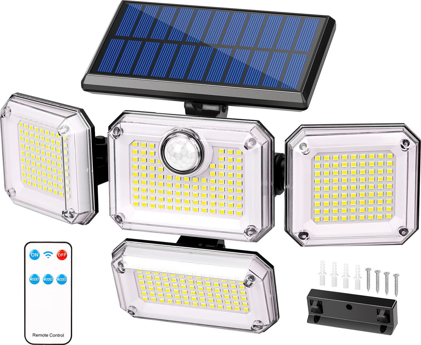 Solar Motion Sensor Security Light - Outdoor Waterproof LED Flood Light