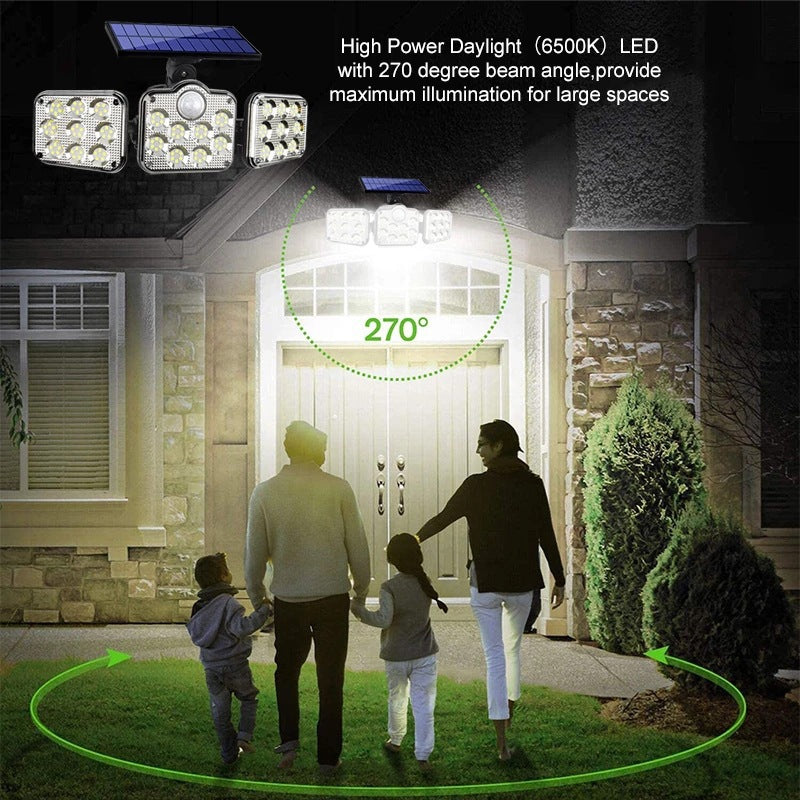 Solar Motion Sensor Security Light - Outdoor Waterproof LED Flood Light